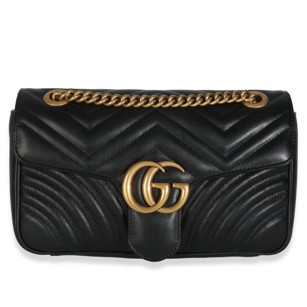 Authentic Gucci Calfskin Matelasse GG Marmont Shoulder Bag